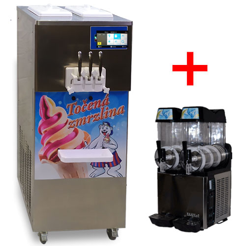 Zmrzlinový stroj BQ332N + Výrobník ledové tříště DS2
